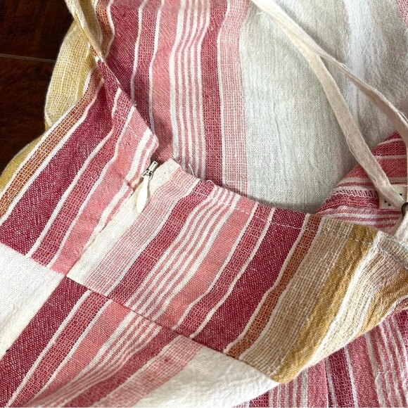 RIP CURL Golden Days Stripe Romper In Bone Open Back Size Medium - Picture 7 of 11